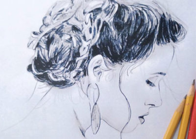 Portrait au crayon