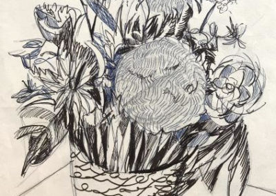 dessin bouquet de fleurs