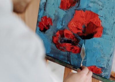 Peinture acrylique couteau